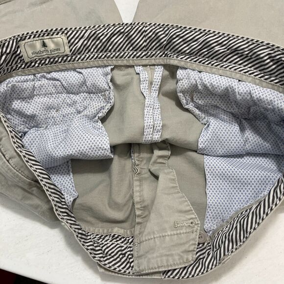 Southern Pines Shorts Mens 38 Gray 9" Inseam Stretch Chino Preppy Club Broken In - Picture 4 of 8